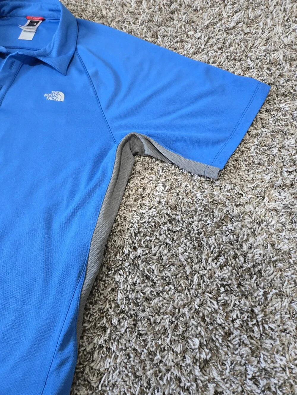 The North Face Shirt Mens XXL Blue VaporWick Polo Short Sleeve